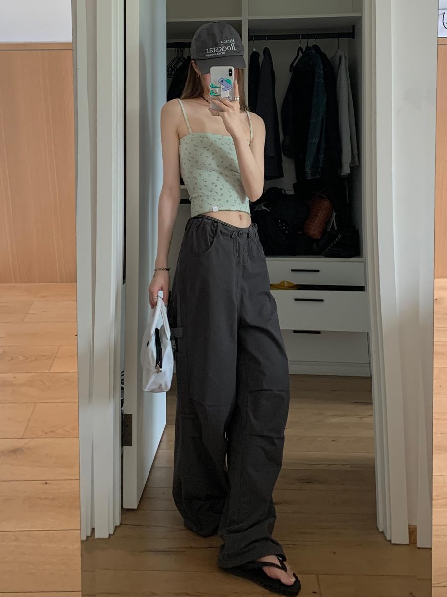 High-Waisted Work Pants for Women, Summer Retro Loose Hiking