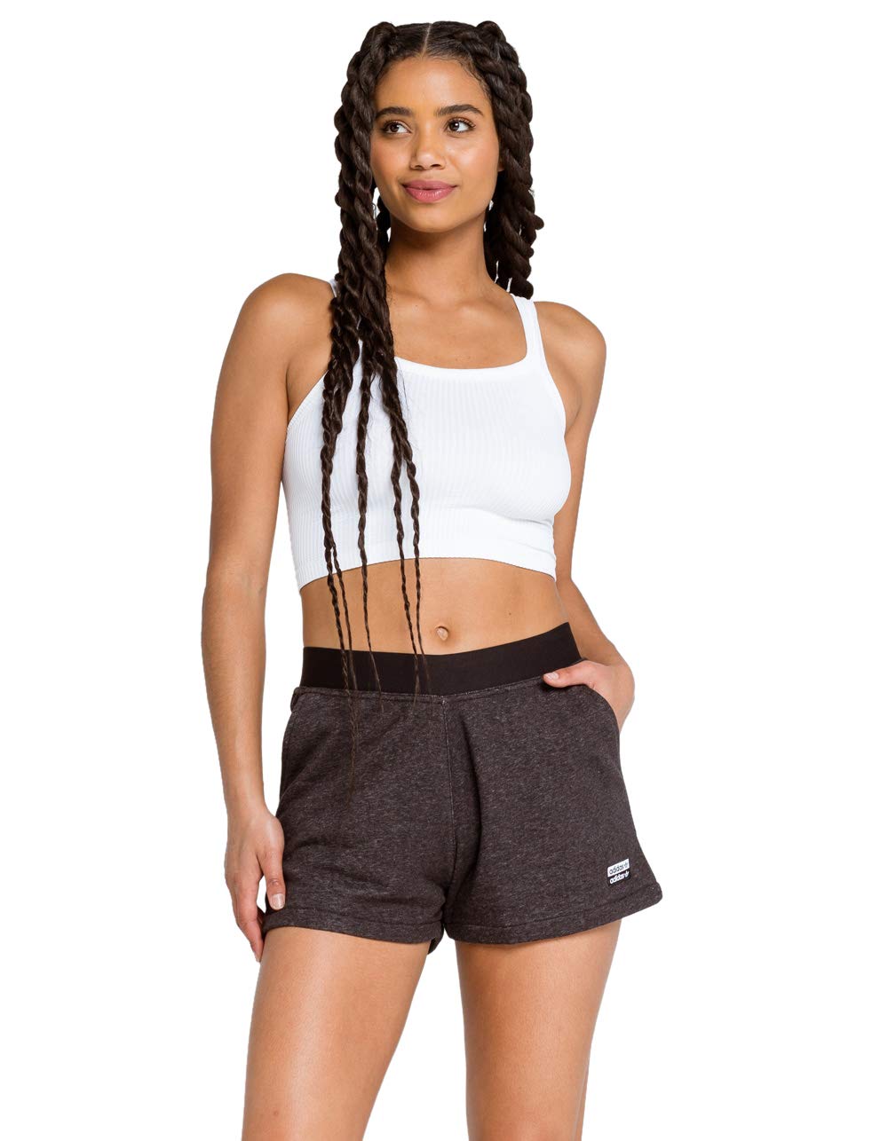 adidas Originals Women's Shorts (XS, Black/Melange)