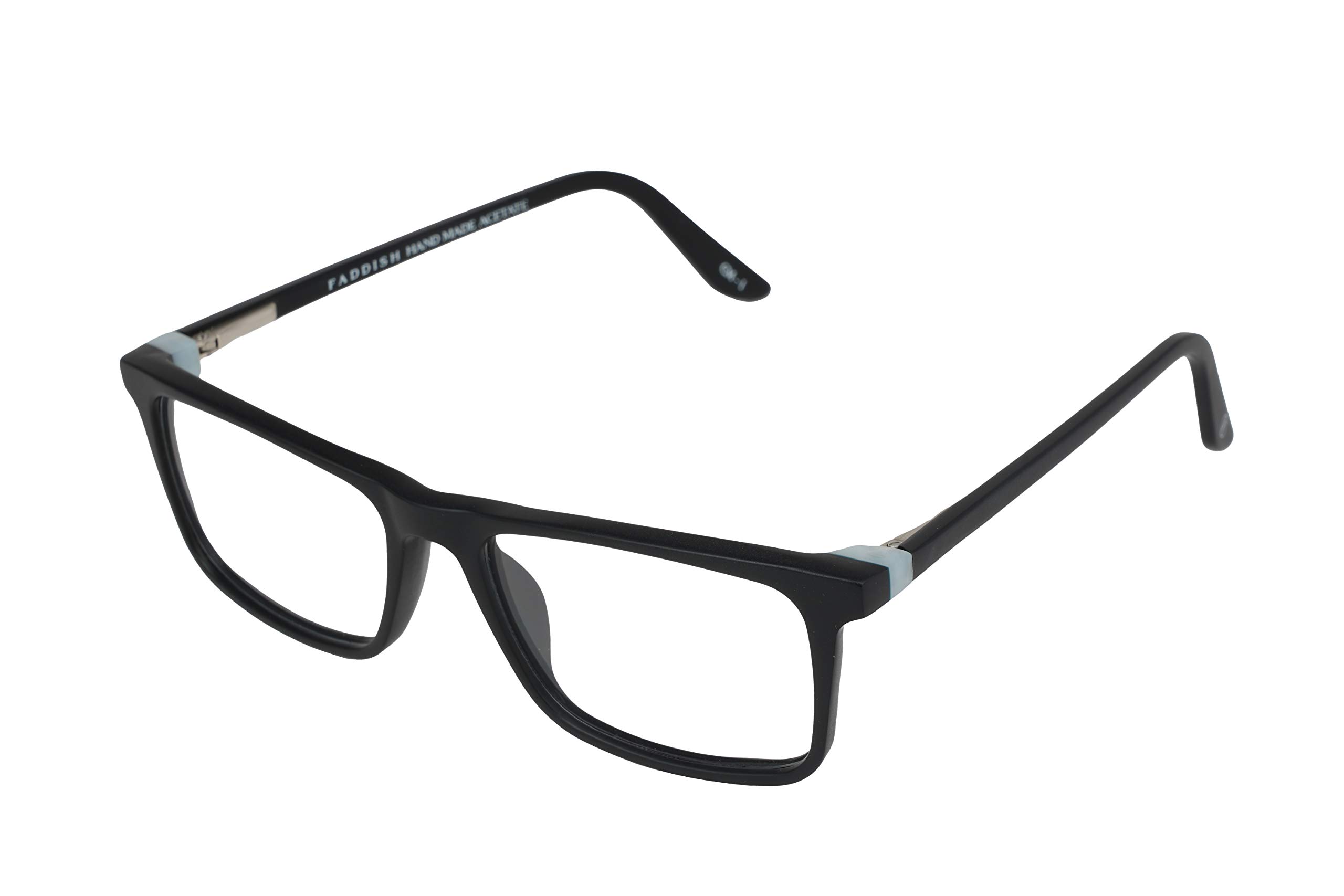 Faddish Anti-glare Rectangular Unisex Spectacle Frame with UV400 & Bluelight Blocking Computer Glasses for Eye Safety from Bluelight by Computer Tablet Mobile(BASICS CM1 BBL|Blue Block|UV|Matte Black)