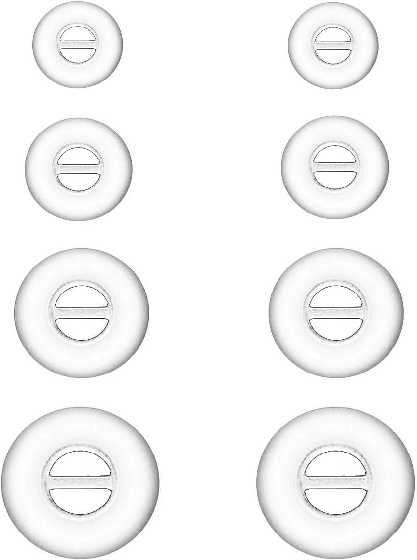 8pcs- XS/S/M/L (CL-NSEN) Comfort Noise Isolation Replacement Eartips Earbuds Adapters Compatible with Sennheiser HD 1, Momentum (M2 IE) I and G, Sennheiser CX 3.00, CX 5.00 and CX 7.00BT Earphones