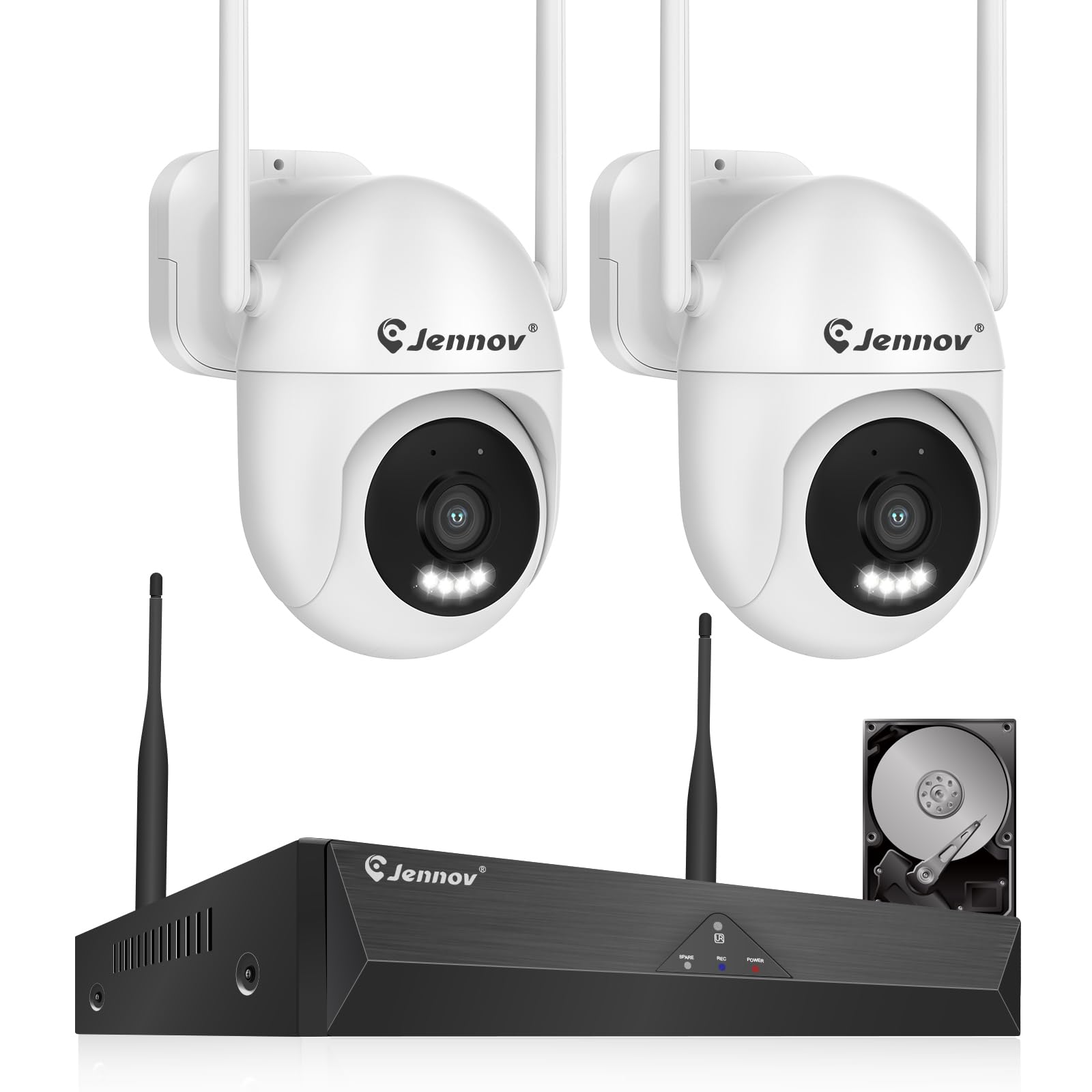 Amazon.co.jp: Jennov 防犯カメラ 屋外 800万画素対応可 360°広角撮影