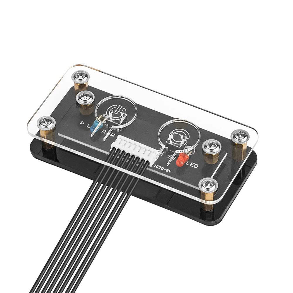 SinLoon Desktop Computer Power Switch Externe Remote Start Computer Moederbord Aan/uit-schakelaar Knop Uitbreiding 1.8M/5.9FT Koord met LED Licht-Wit