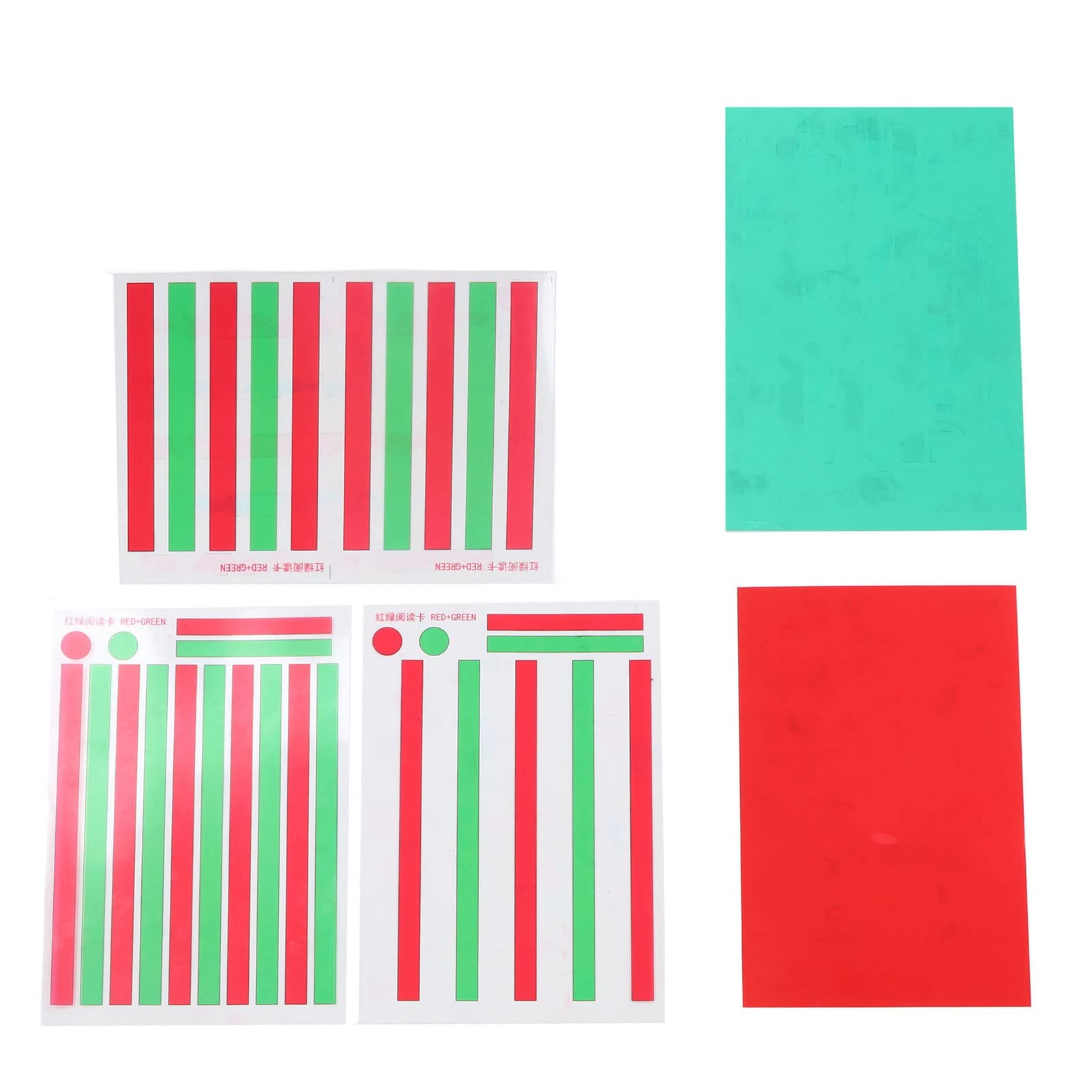 Red Green Vision Reading Aid for Low Vision and Amblyopia, Improve Simultaneous Perception and Visual Ability with Plastic Film Sheet