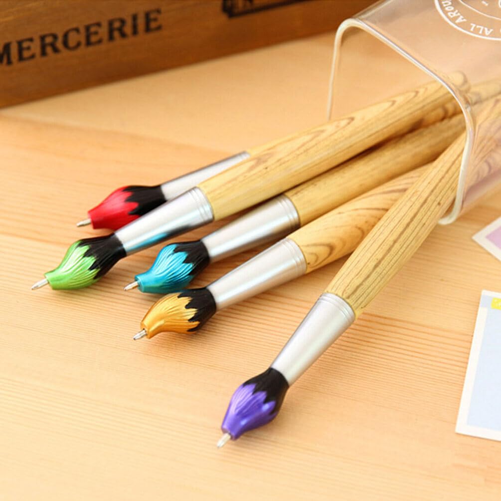 Amazon | MAGICLULU 5本7絵筆7ペン7木製7ボールペン7ペン7格納式