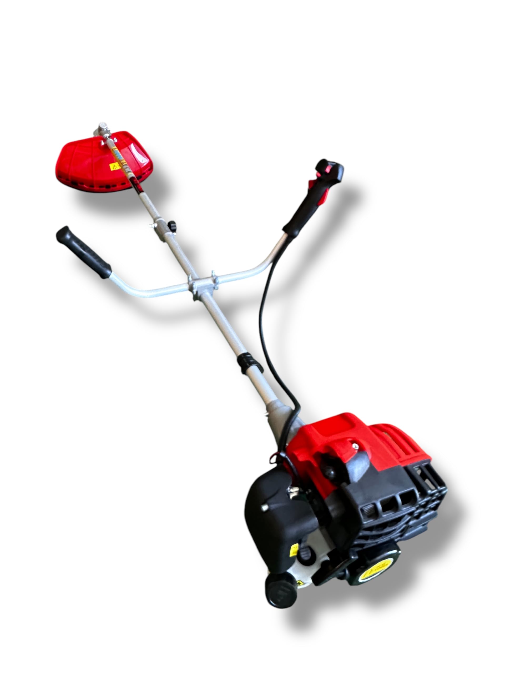 Desbrozadora de Gasolina de 52cc y 3cv, Motor 2 Tiempos, con 7 Accesorios Intercambiables, Arnés y Barra Divisible, 7 en 1