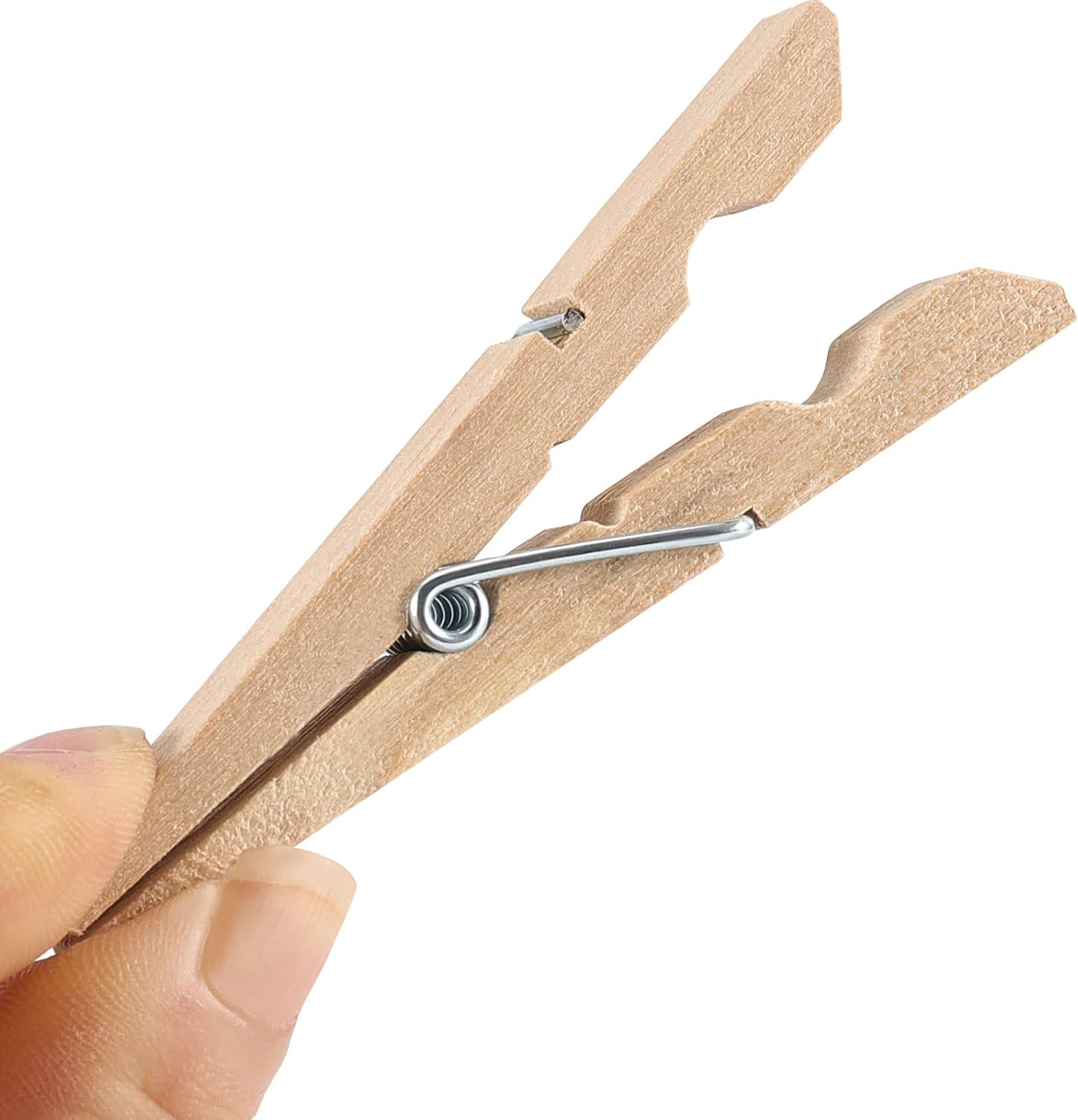 HOIGON 400 Pack 3 Inch Natural Wooden Clothes Pins, Sturdy Large Wooden Clothespins, Wood Clips with Spring, Wood Laundry Pins for Clothing, Craft, Hanging Photo, Clipping Snacks