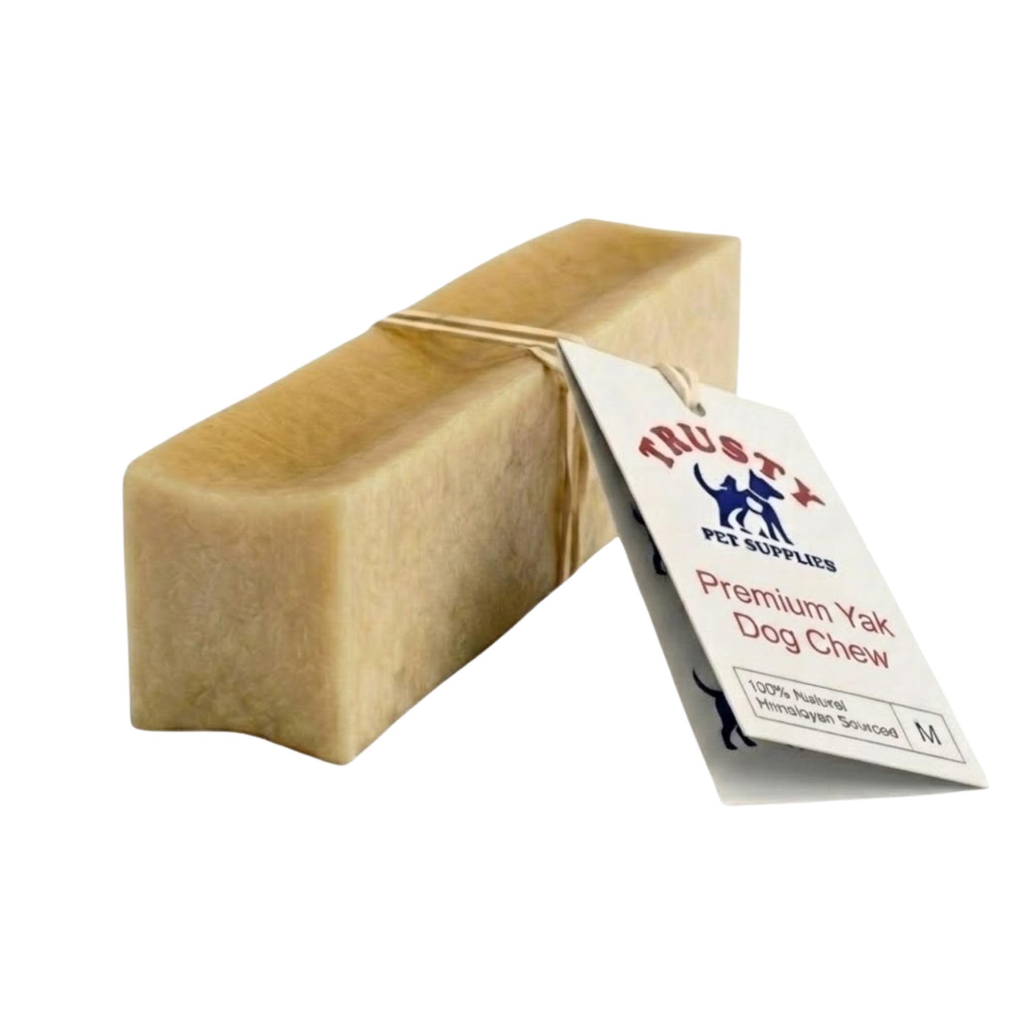 Medium Yak Chews for Dogs (Pack of 5) | Yak Chews | Long Lasting Dog Chew | Low Fat Dog Treats | Dog Teeth Chews for Small, Medium and Large Dogs | By Trusty Pet Supplies โ image 1