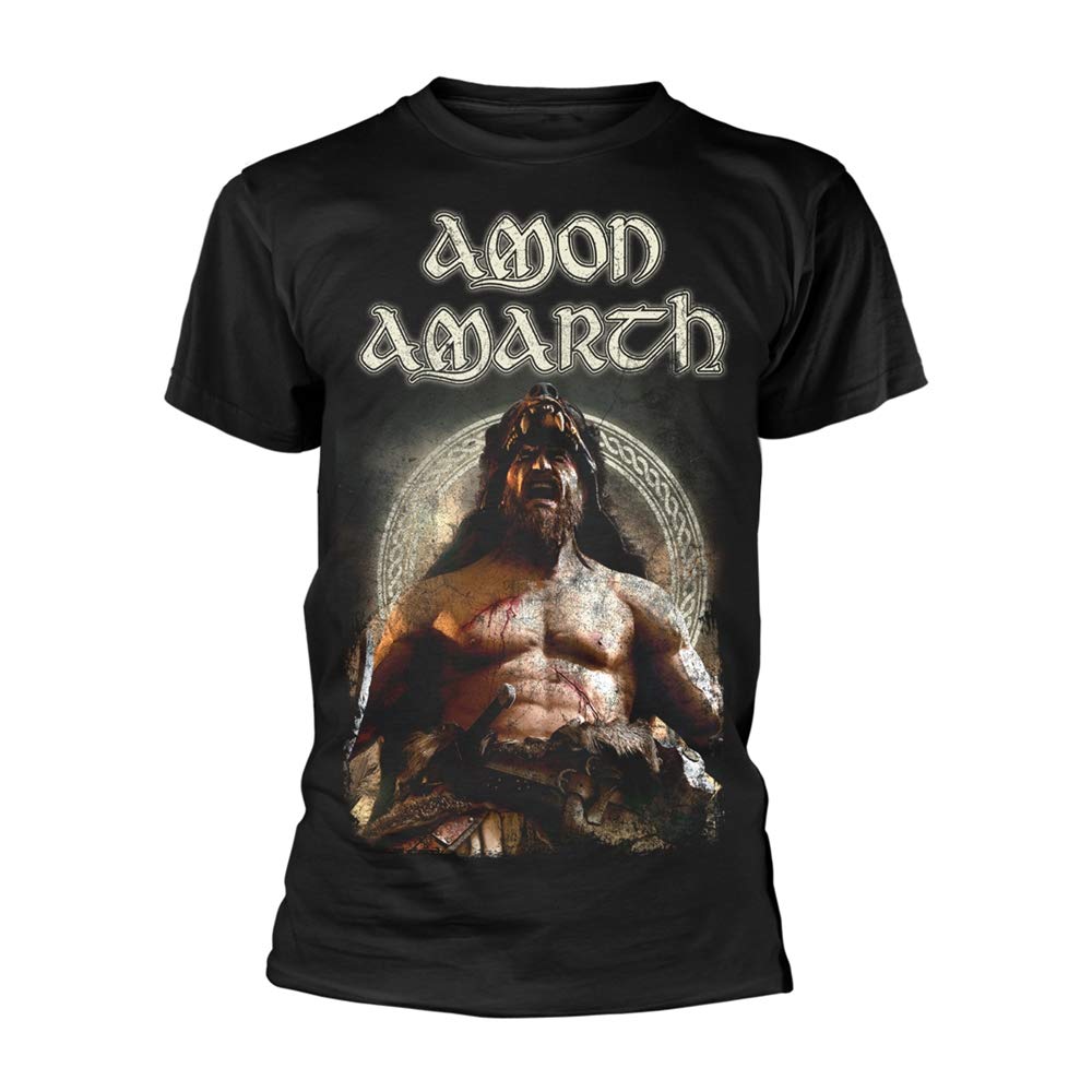 Rock Off Officially Licensed Products Men's Black Amon Amarth Berserker Official Tee T-Shirt Unisex (X-Large)