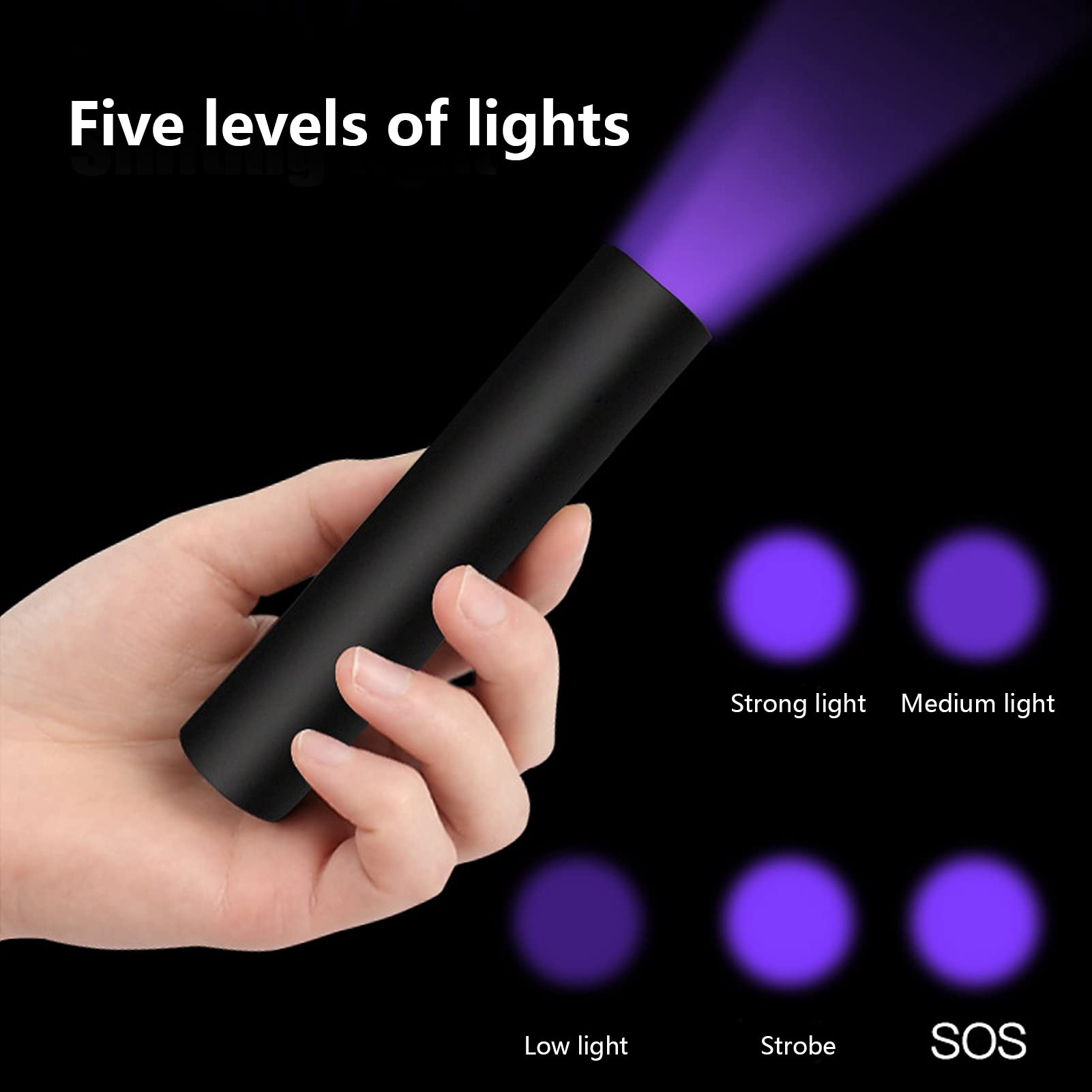 Torcia Ultravioletta Prezzo 2 Torce LED UV 365nm USB Ricaricabili - Luce Nera Per Ispezione, Antifurto E Divertimento Luce Uv