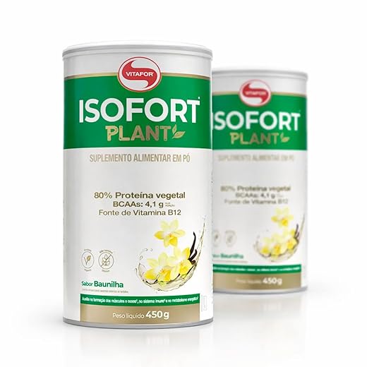 Kit 2 Isofort Plant Vitafor 450g Baunilha