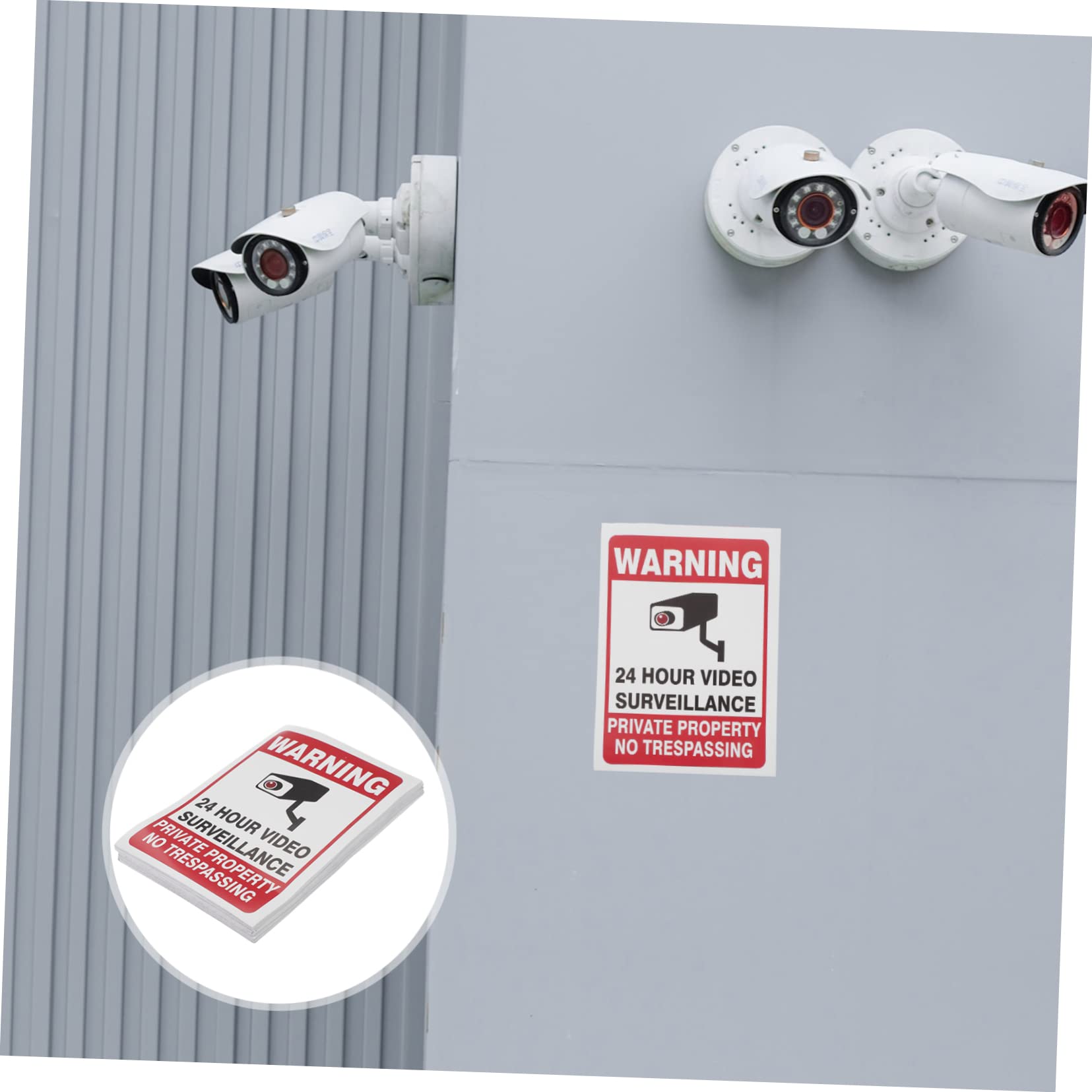 Uonlytech 3 Set di Cartelli di Benvenuto per Giardino Adesivi di Sorveglianza Ore su Adesivi di Avvertimento per Cartelli di Divieto di Accesso 50 Fogli*3