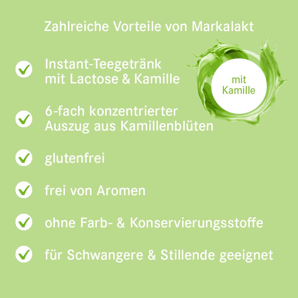 Pascoe Markalakt Vital Pulver: Instant-Teegetränk mit Laktose und Kamille - Kamille unterstützt das Wohlbefinden im Magen-Darm-Trakt - ohne Zusatzstoffe - 30 praktische Portionsbeutel a 10 g (300 g)