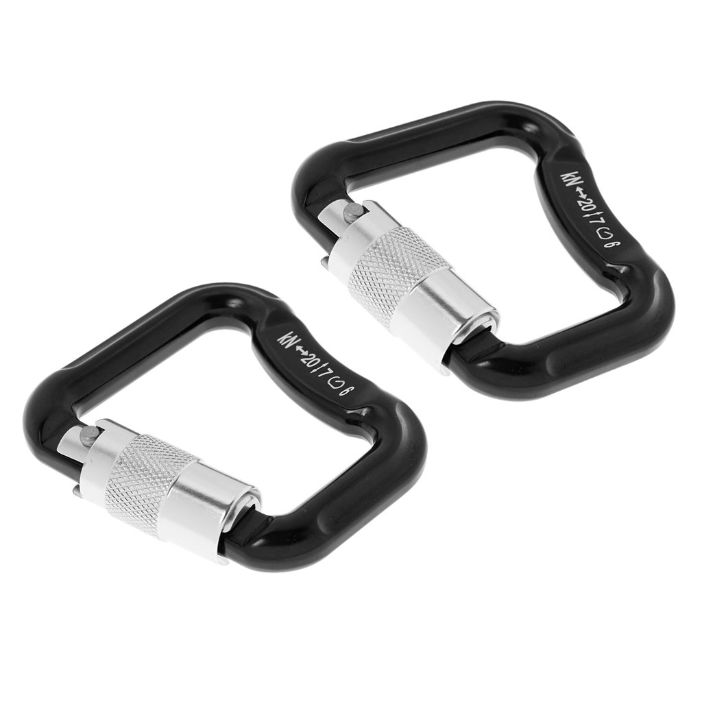 Sharplace (2 Packung D Karabiner Clip, D-Ring Haken Gleitschirm Fallschirm Karabinerhaken