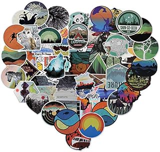 Nature Stickers for Water Bottle, 100-Pack, Waterproof Aesthetic Trendy Vinyl Stickers Decal