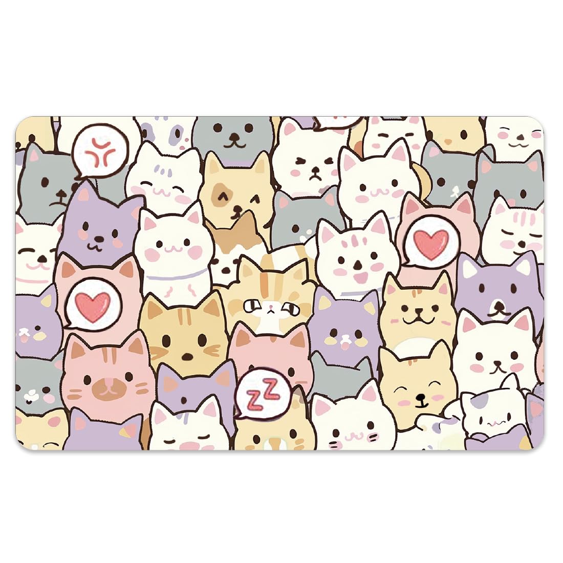 Peacoblue Bank Card Sticker Cute Cat Credit Debit Card Custom Skin Cover Protector, 4 Styles Waterproof Scratch-Proof and Aesthetic Decal for Most Popular EBT Transportation Key Card — image 1