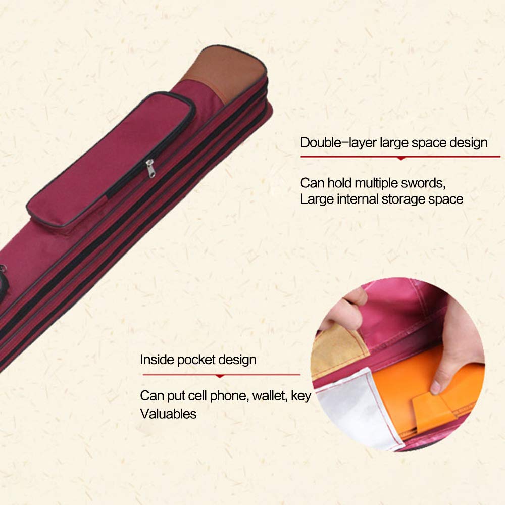 MHUI Sword Bag Waterproof Oxford Doek Tai Chi Stick tas Martial Arts Sword Bag Multi Function Sword Set zilveren rand,B