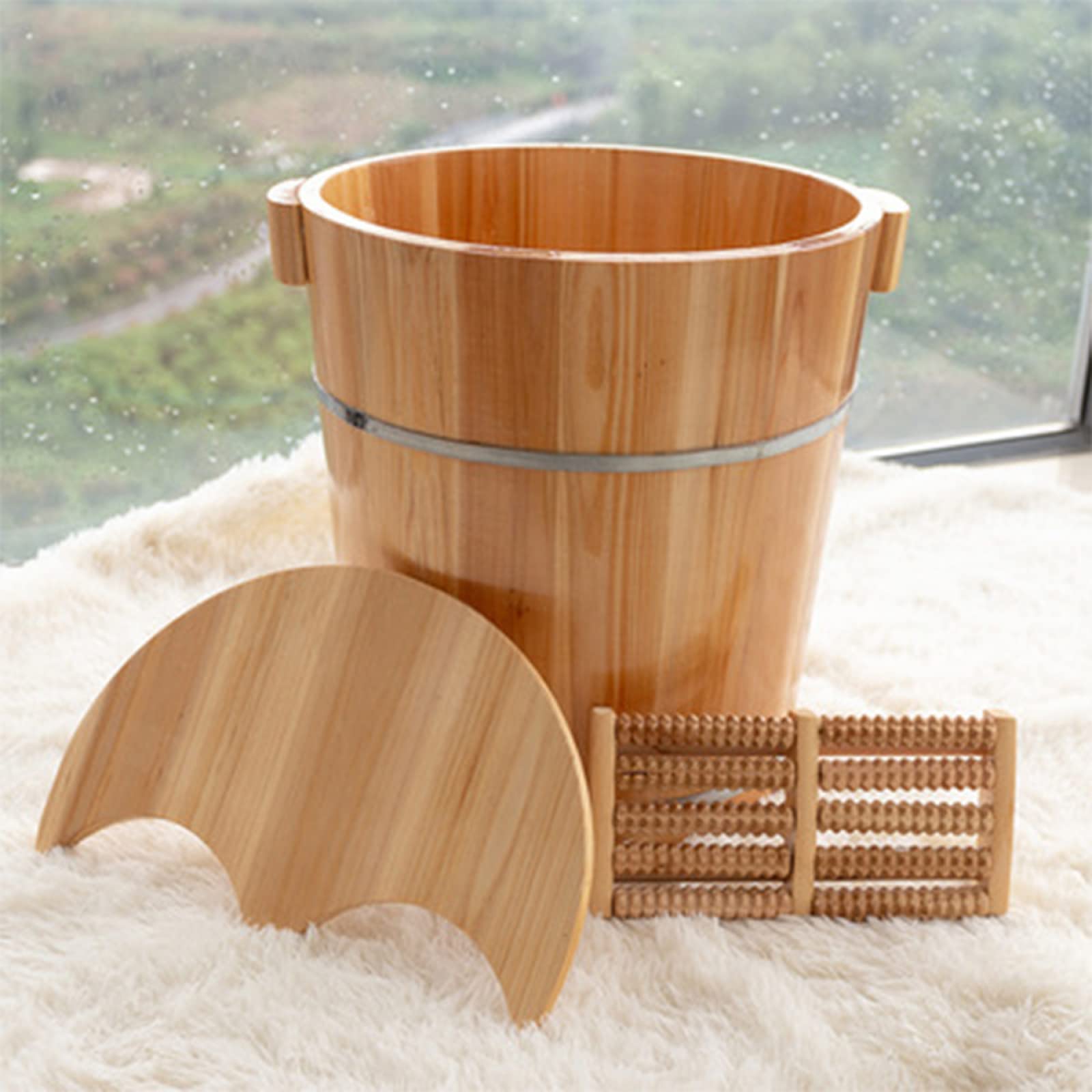 ADITAM Fußbad und Massage-Massagerolle, Förderung des Stoffwechsels, Fußbad, professionell, bequem, professionelles Mädchen-Fußbad für müde Füße, Stressabbau, Heimgebrauch Double The Comfort