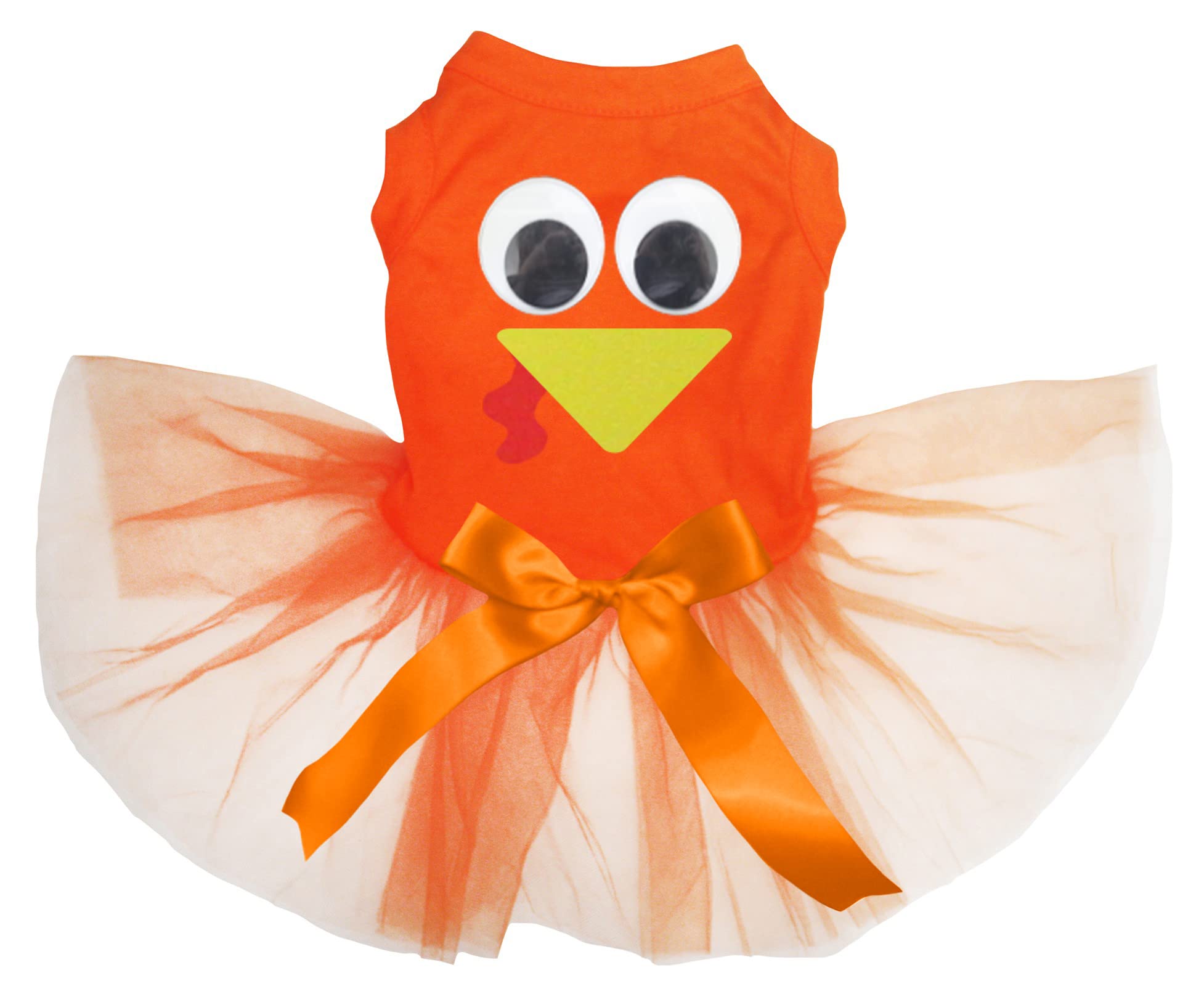 Robe pour chien dinde orange en taille S pour petit animal