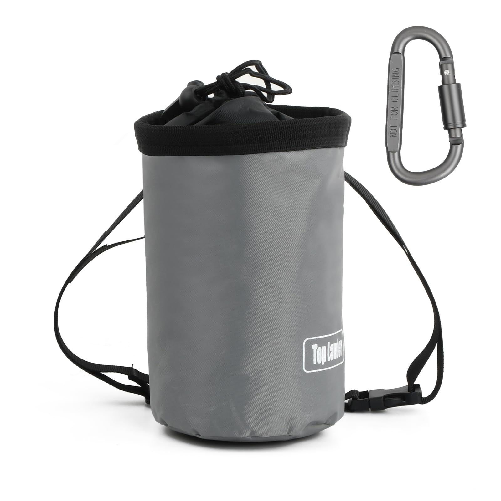 Bolso de Tiza para Escalada con Mosquetón Cremallera, Bolsa de Tiza Ripstop de Gran Capacidad para Bouldering Alpinismo Gimnasia