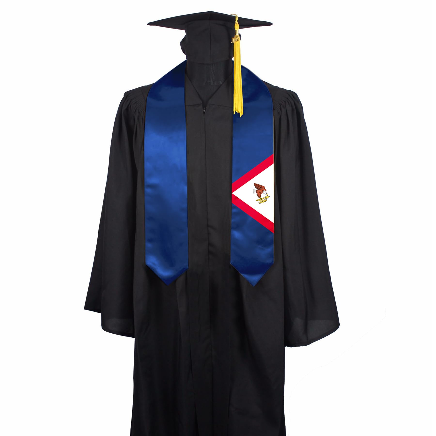 SECUNL American Samoa Flag Graduation Stole Sash, American Samoa Flag Graduation Shawl Sash Stole Wraps Scarf For International Study Pride Women Men
