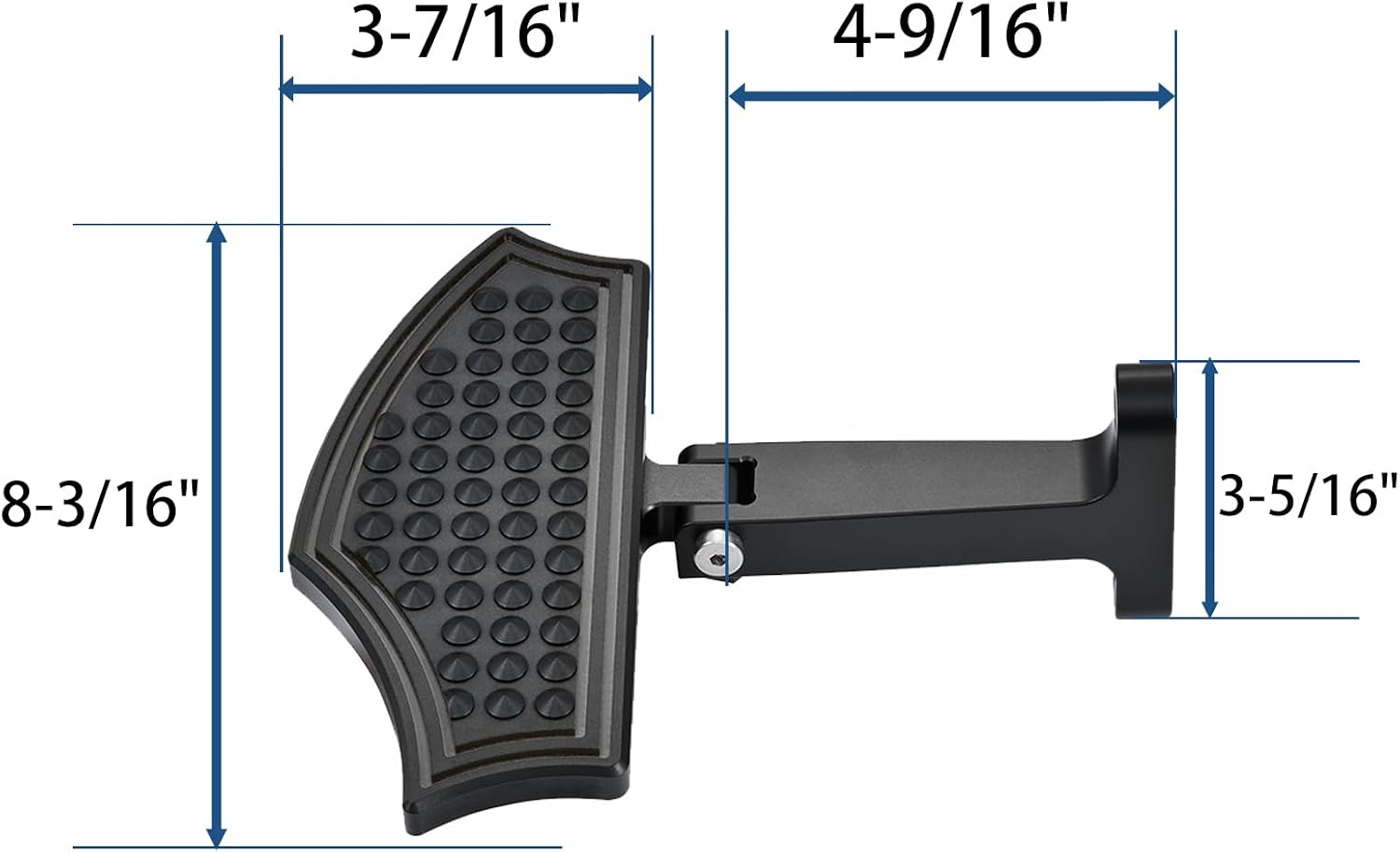 Black Spike Rear Passenger Floorboards, Small Motorcycle Footboards Footrests, 7075 Aluminum Alloy, Fit 1984-Current Harley Touring Street Glide Road Glide Road King Electra Glide Ultra Classic