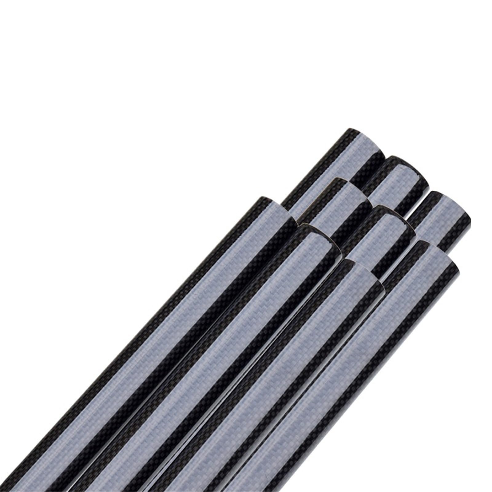 4 tubi avvolti in fibra di carbonio 3K, superficie liscia lucida, diametro 12 mm, 14 mm, 16 mm, 18 mm, 22 mm, 24 mm, 26 mm, 28 mm, 30 mm, 35 mm, lunghezza 500 mm (28 x 26 x 500 mm)