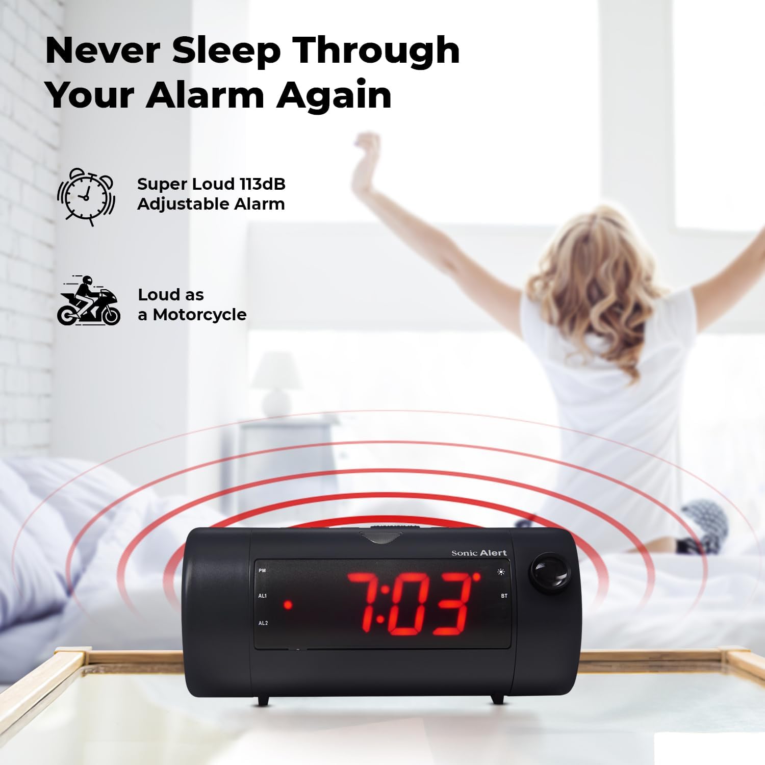 Reloj de Alarma Digital Sonic Blast Reloj de Chile Ubuy