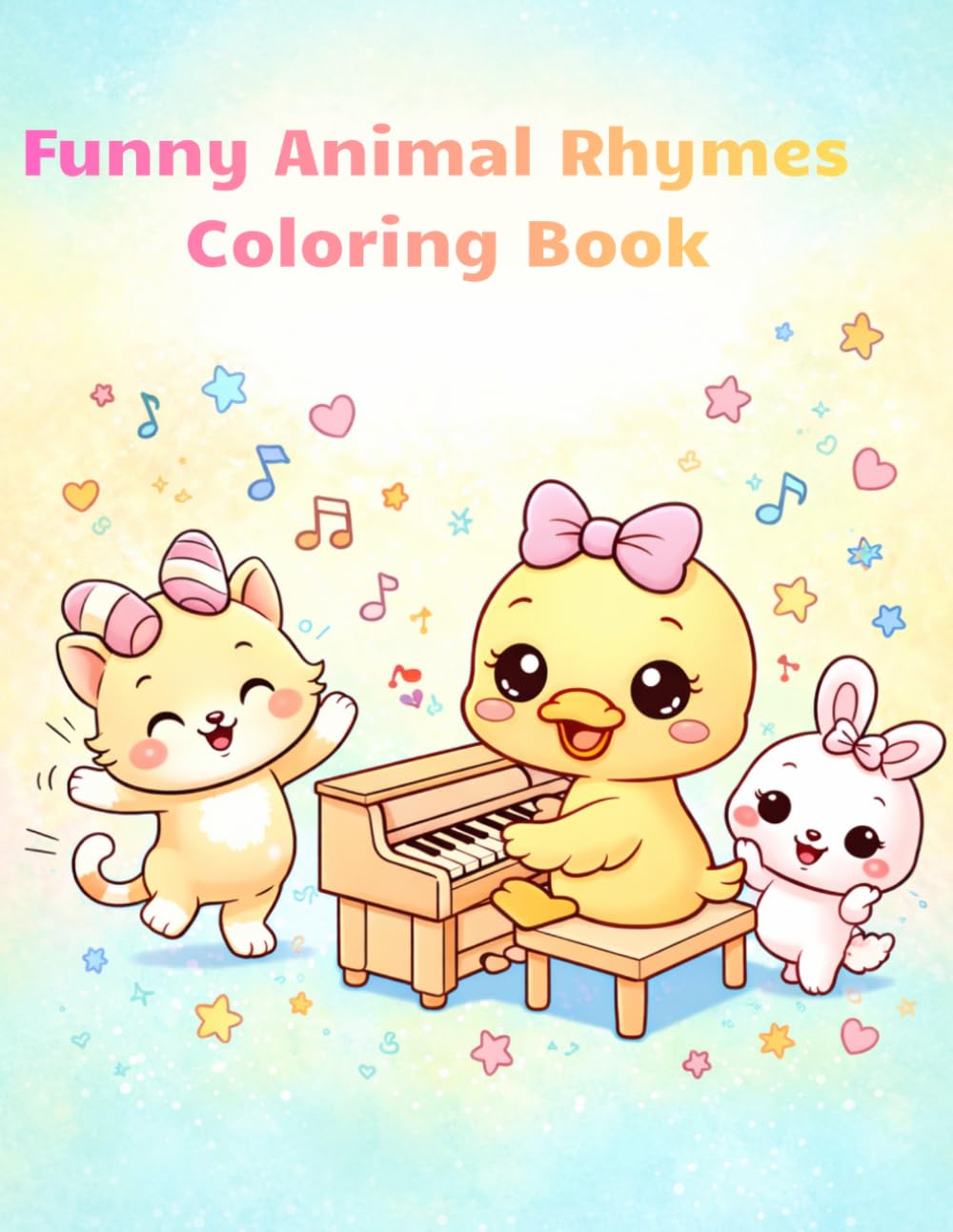 Funny Animal Rhymes Coloring Book: Cute Coloring Pages with Silly Poems for Kids Ages 3–6, Fun, Easy & Relaxing Activity Book, Fun, Easy & Relaxing Activity Book