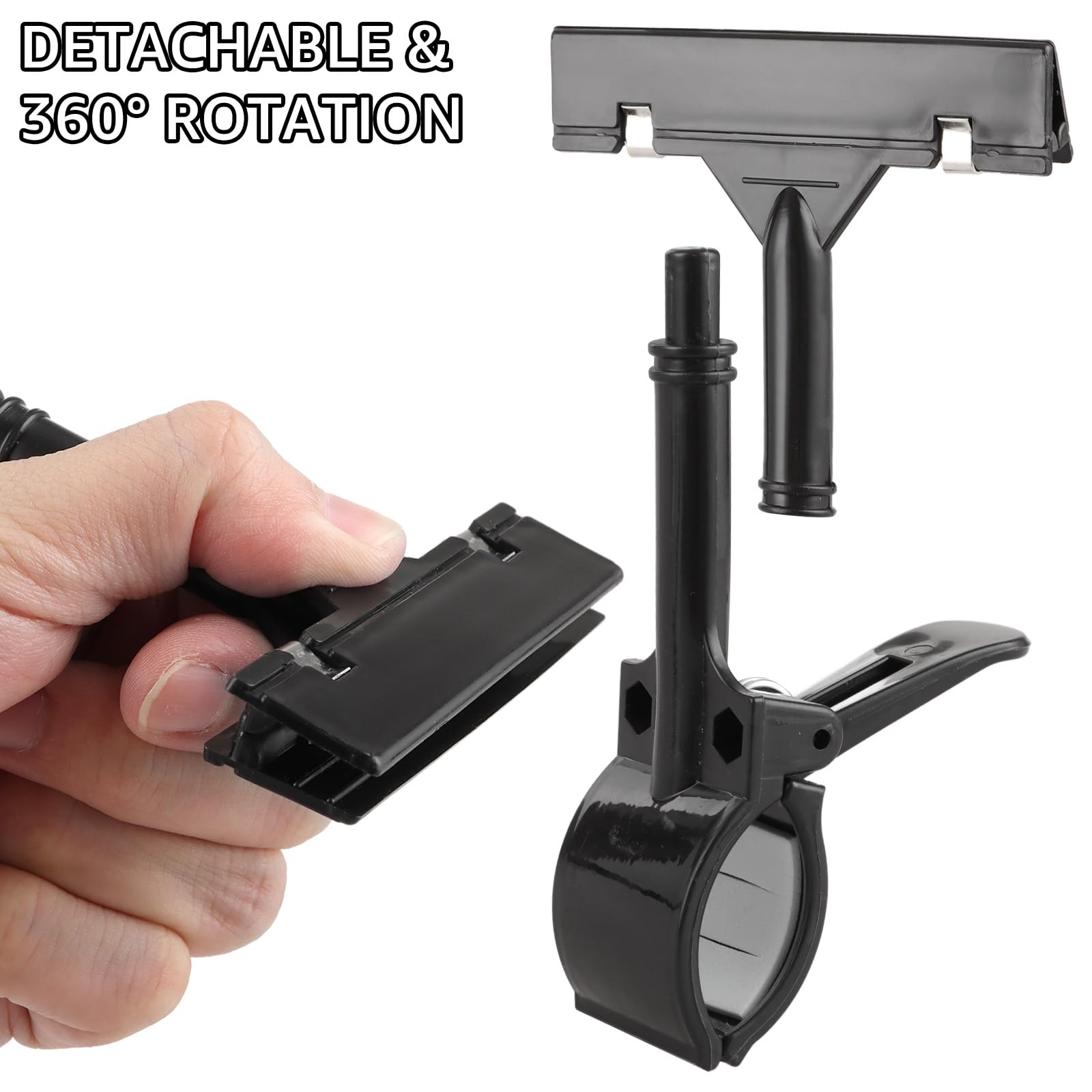 APACALI 20PCS Porte Etiquette Prix Rotatif, Support pour Etiquette Prix, Supports Rotatifs en plastique pour Panneau de Marchandise, Support d'affichage de Prix, Clip Réglable