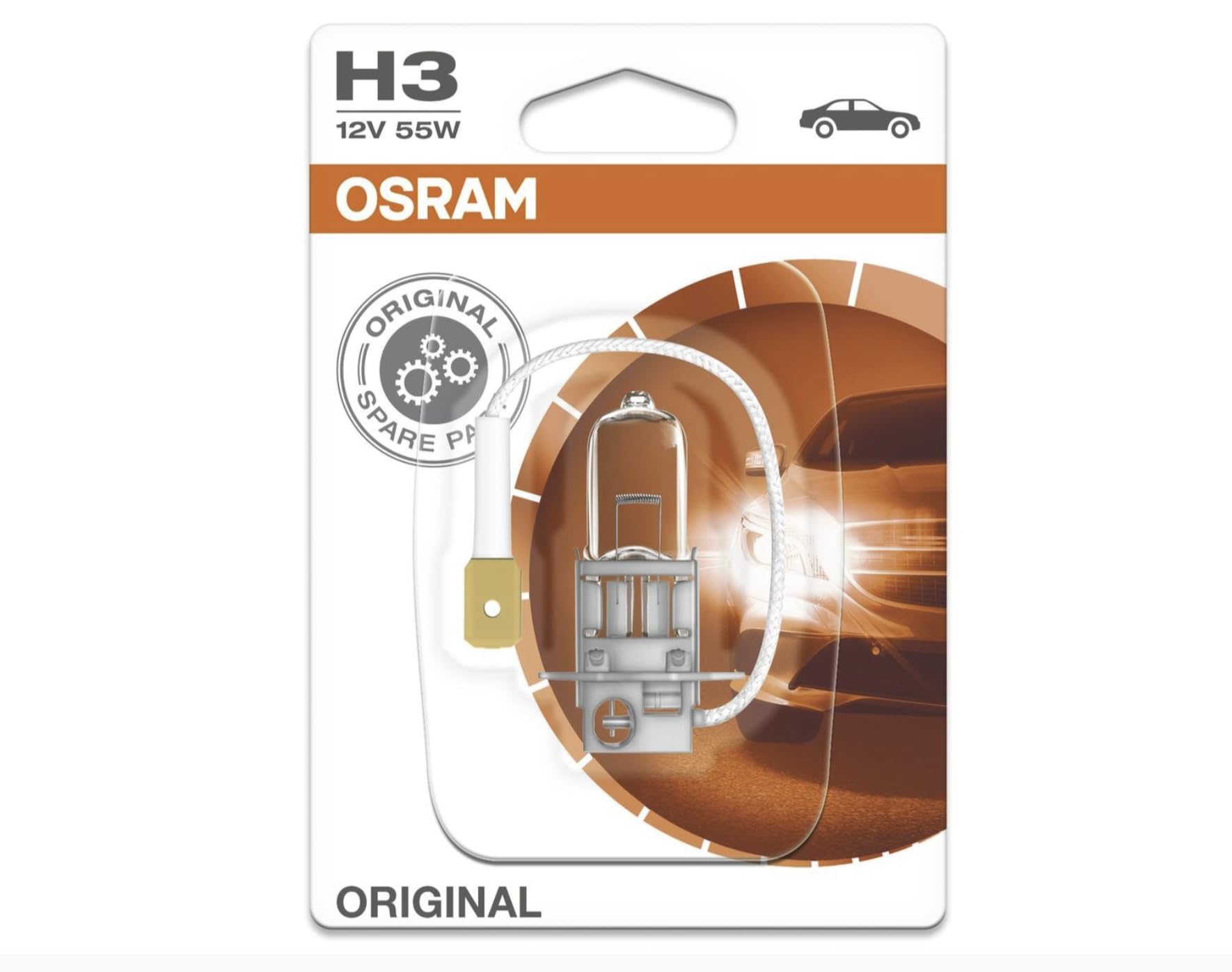 Osram H3 12V 55W Orijinal Halojen Far Ampülü, 1 Adet Blister Ambalaj