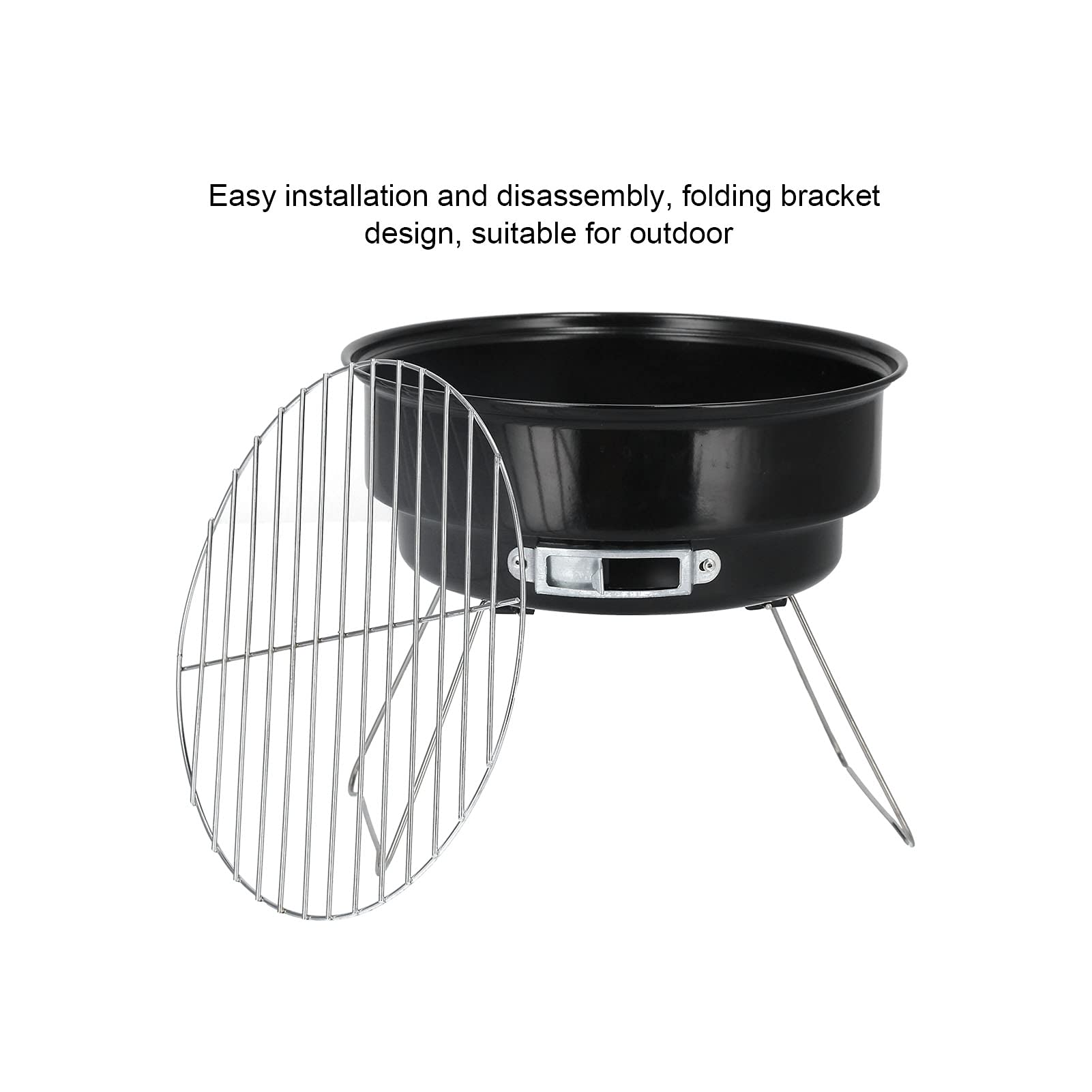 Mini Barbecue Rond Portable Au Charbon De Bois Pour La Maison, La