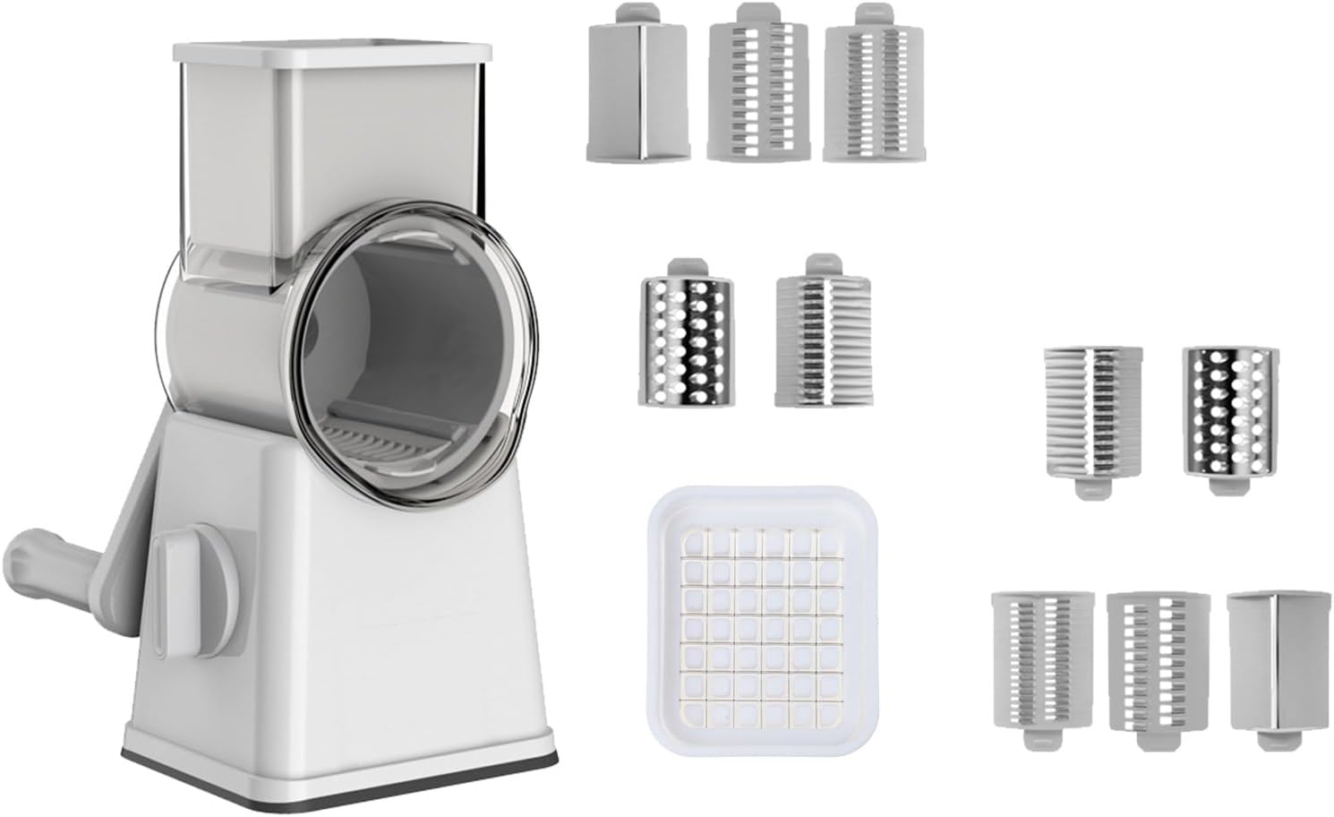 Rotary Food Grater Vegetable Slicers with Guards and Interchangeable for Professional Cutting Rotary Cheese Grater