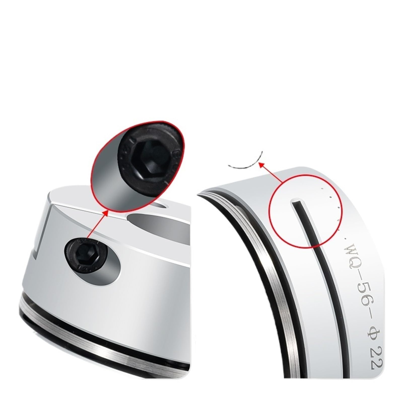 D44L60 Złącze z podwójną membraną 44 mm x 60 mm Złącze elastycznego wału ze stopu aluminium 1 szt.(5mm to 7mm)