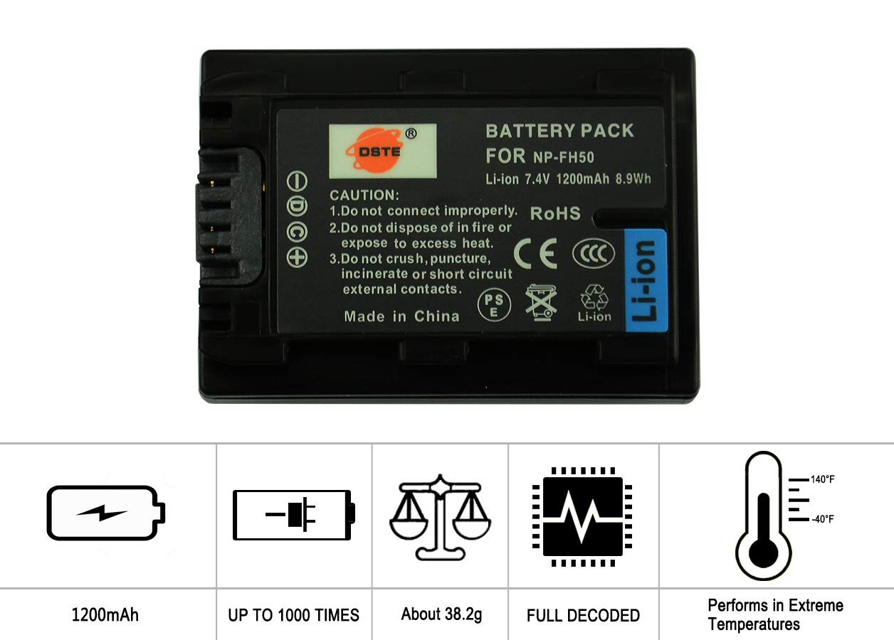 Batteria NP-FH50 + Caricabatterie Per Sony - Compatibile Con Modelli DSLR E DSC HX Series - Foto 11