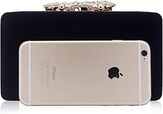 Dexmay Rhinestone Clutch Bag with Crystal Butterfly Clasp Women Evening Handbag Formal Party Purse