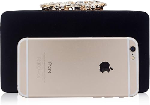 Miniatura 2 de Dexmay - Bolso de noche para mujer con cierre de mariposa y diamantes de imitación