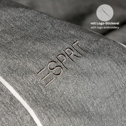 Esprit Bettwäsche 155x220 Baumwolle 100% Renforcé Anthrazit Überlänge – Ansicht 3