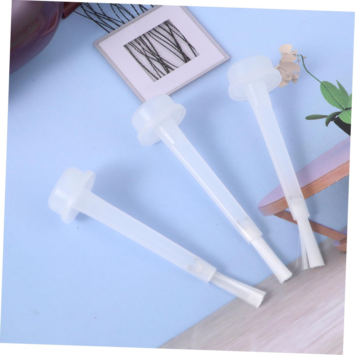 FRCOLOR 3 Set Da 100 Pezzi Di Pennelli Per Immersione Per Unghie Pennelli Per Liquidi Di Ricambio Per Smalto Bianco Per Nail Art Efficiente