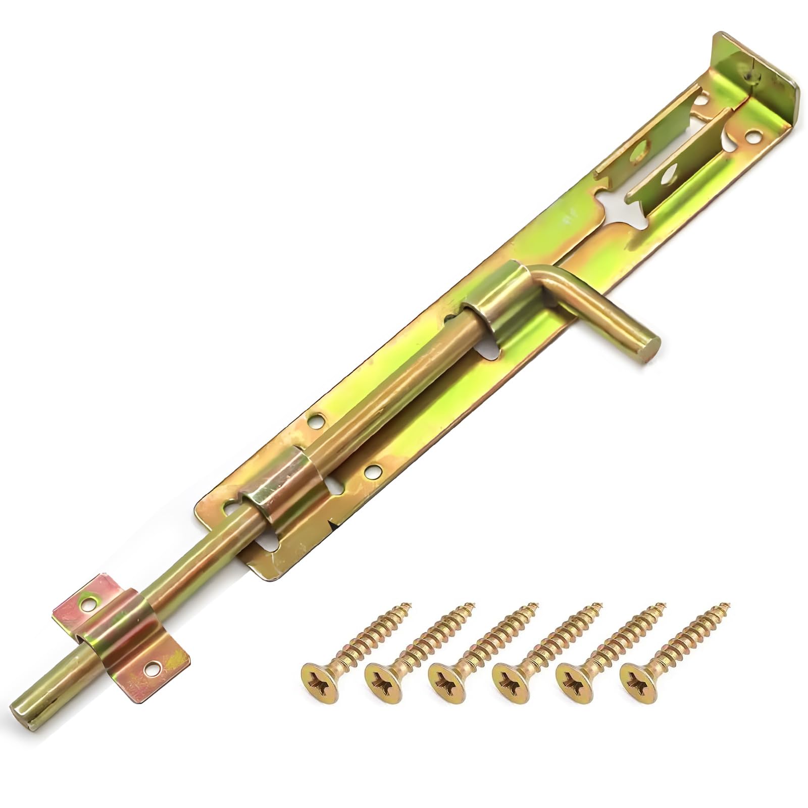 OXTXO 12-Inch Extra Heavy Duty Gate Bolt (300mm), Long Slide Bolt Latch with Safety Notch