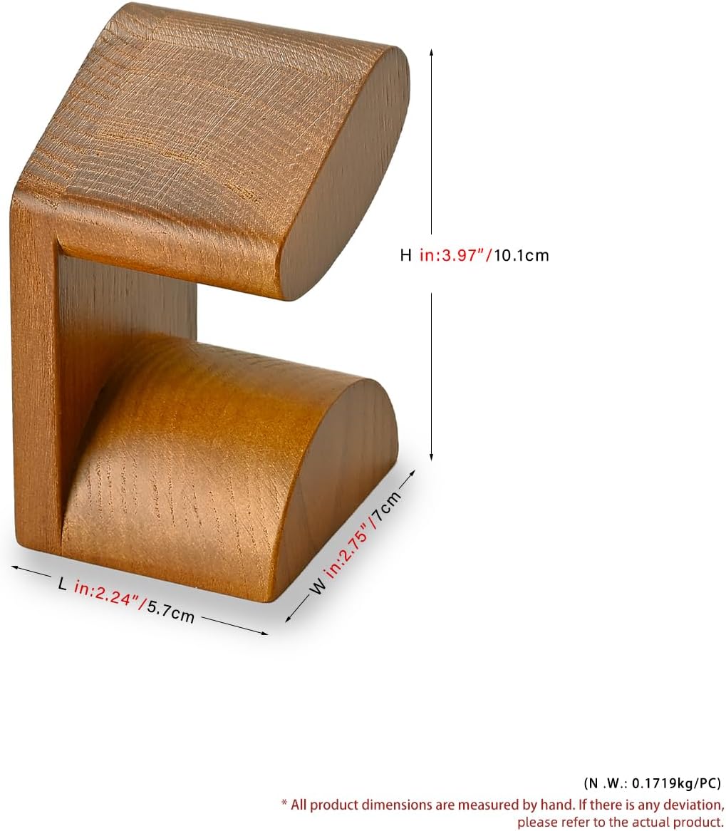 Solid Wood Watch Display Stand T-bar Watch Stand Jewelry Holder Stand Watch Holder Organizer For Men And Women Watch Holder (Dark Color)