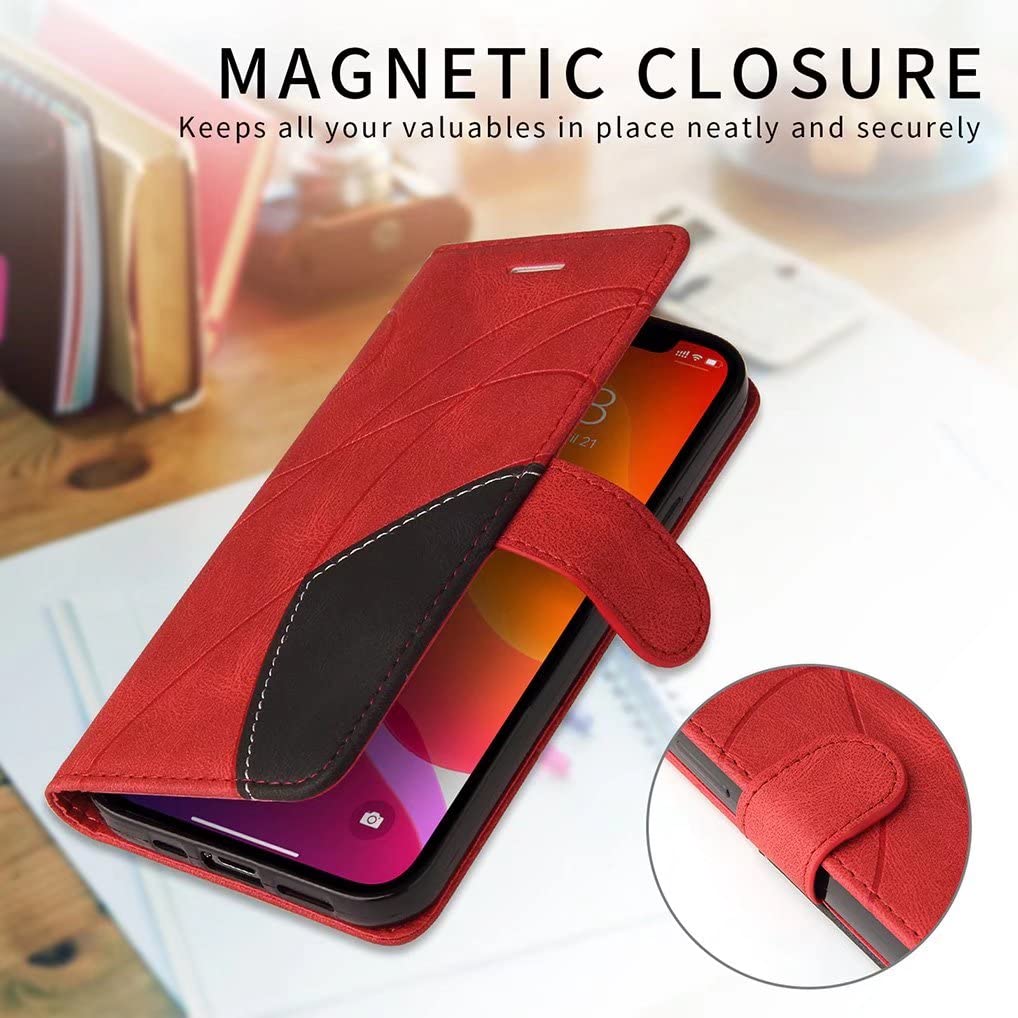 SEAHAI Cover Portafoglio Per Honor 70 In Pelle Con Supporto E Slot Carte - Custodia Antiurto Magnetico (Marrone) - 2