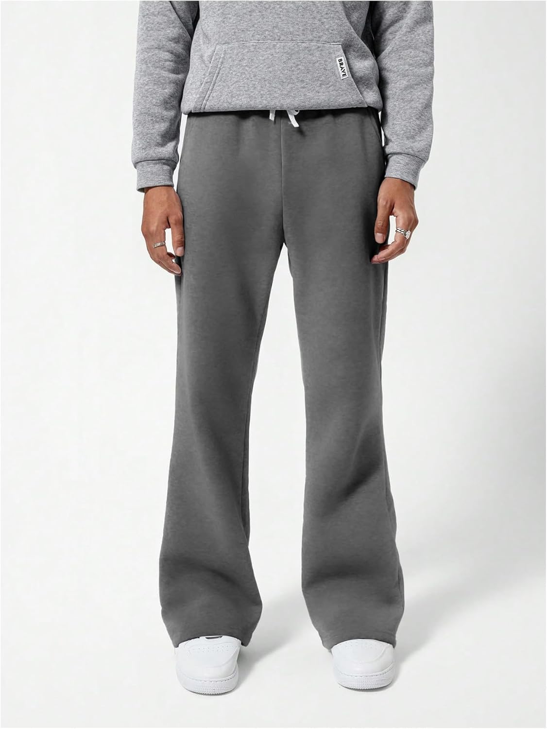 Boy's Straight Leg Sweatpants Elastic Waist Baggy Pants Joggers Athletic Track Pants Trousers - Image 3