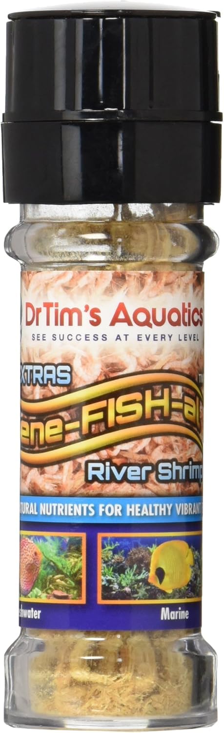 Dr Tims Aquatics Bene-FISH-al River Shrimp Grinder Fish Food Enhancement High Protein Fiber Enhances Fish Color Adds Extra