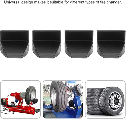 Miniatura 2 de Akozon Protector de llanta para cambiador de neumáticos, 4 unidades, protectores universales de mandíbula, cubiertas protectoras negras para
