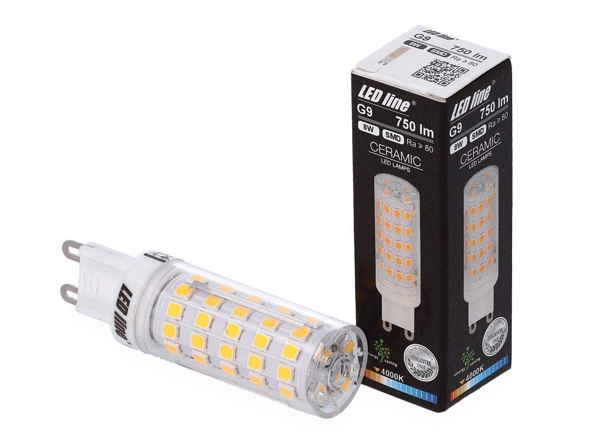 G9 LED 10er Pack Leuchtmittel 8W Neutralweiß 750 Lumen Stiftsockel Energiesparlampe Glühbirne Glühlampe sparsame Birne