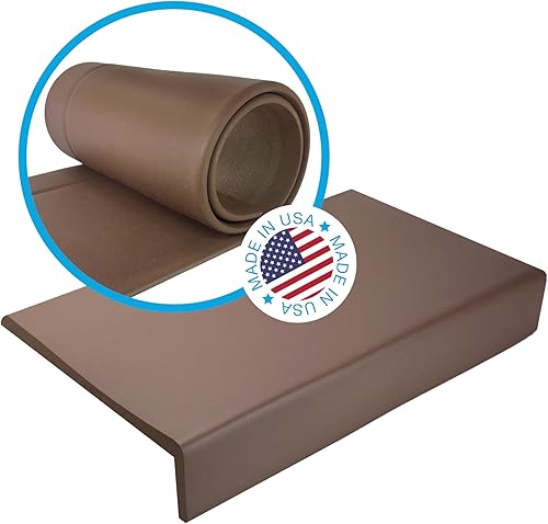 Kidkusion Cojín suave para el borde del asiento almohadilla para el hogar de 72 pulgadas marrón seguridad para chimenea y hogar