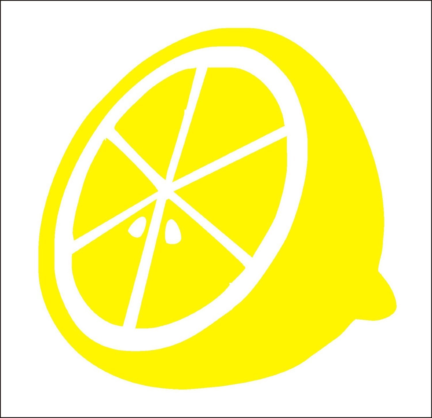 Intercoat 10 x Lemon Tile transfer stickers kitchen bathroom. Size and colour options. (YELLOW, 80mm)