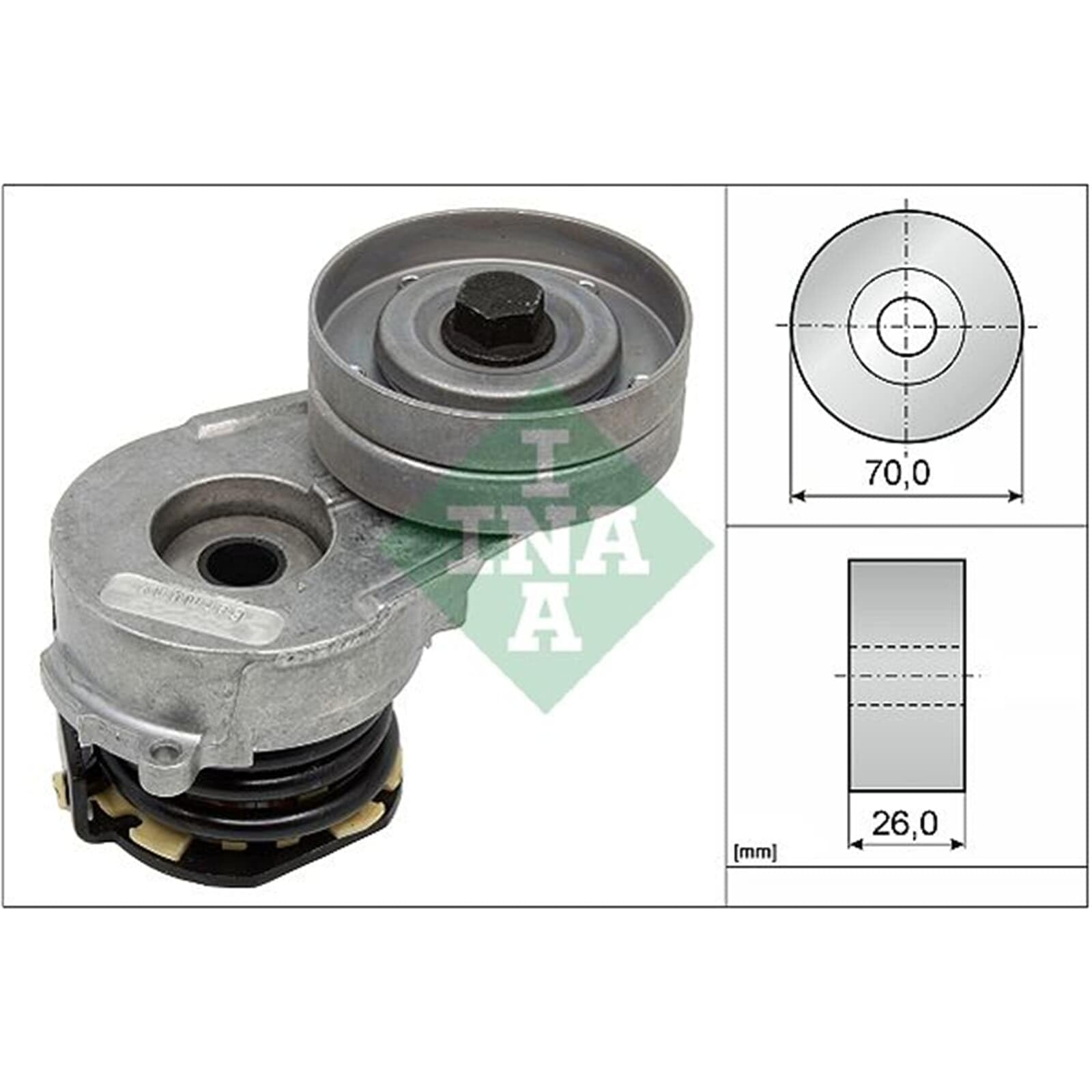 INA 534 0321 10 Brazo tensor correa poli V
