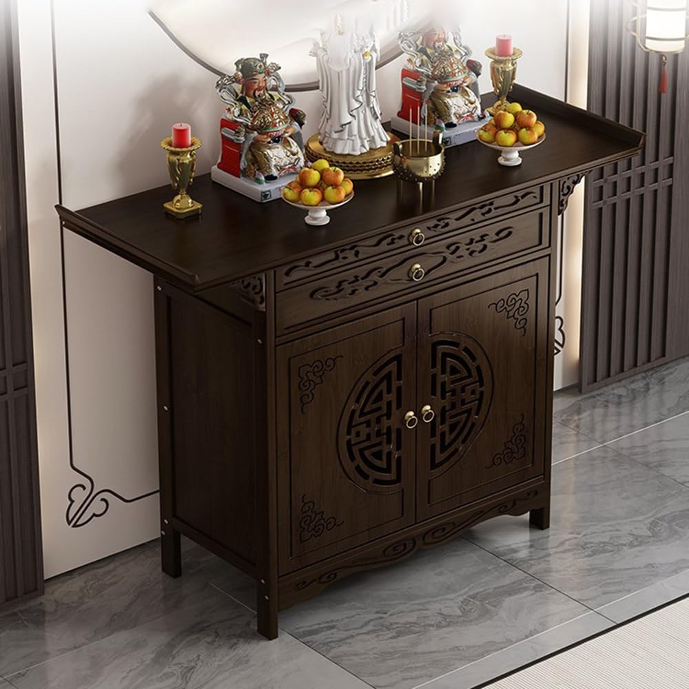Tavola d'altare cinese Mobile da altare orientale for la casa in legno | Tavolo consolle(Piccolo)