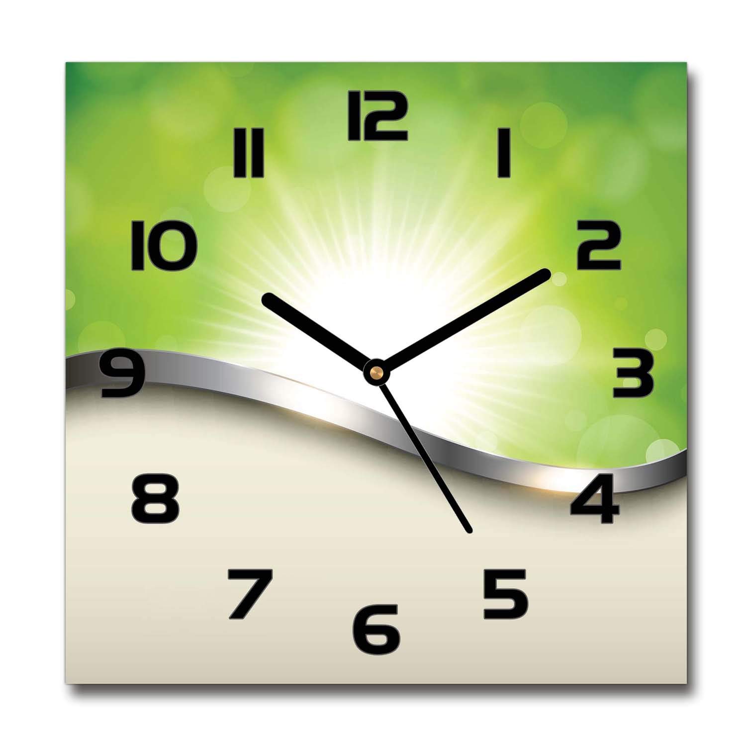 Horloge en verre silencieuse 60x60cm Tulup grand format pour un salon design épuré